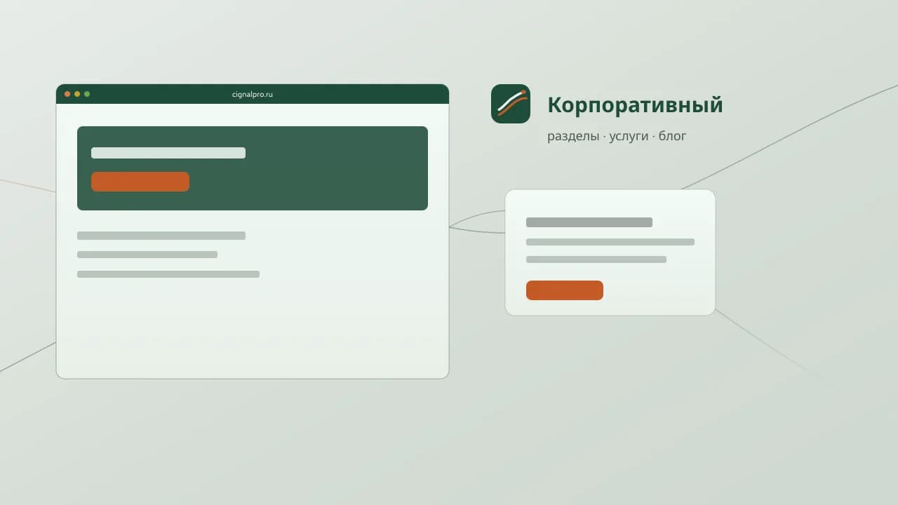 Корпоративный сайт: разделы, услуги и блог